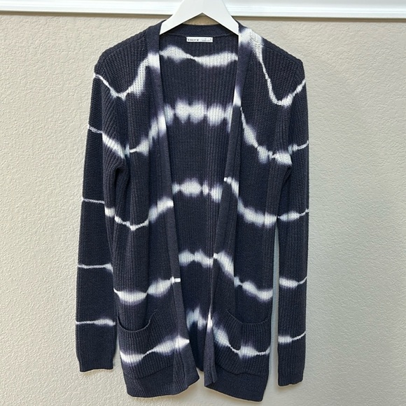 Kaily K Bleach Dyed Open Front Cardigan - Picture 1 of 4